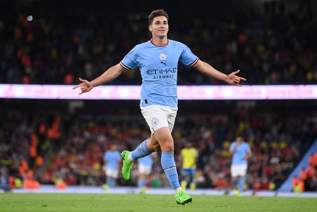 Alvarez scored his first Premier League goals. Credit: Getty.