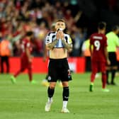 Kieran Trippier of Newcastle United dejected at the end of the defeat at Liverpool FC (Photo by Andrew Powell/Liverpool FC via Getty Images)