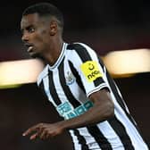 Newcastle United striker Alexander Isak scored on his debut against Liverpool. (Photo by PAUL ELLIS/AFP via Getty Images) 
