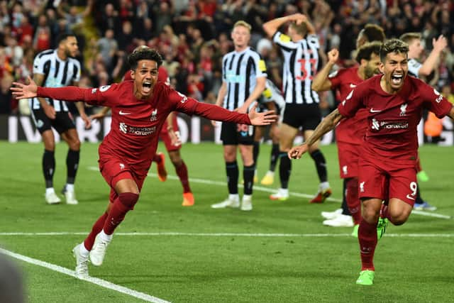 Fabio Carvalho secure a win for Liverpool at the death (Image: Getty Images) 