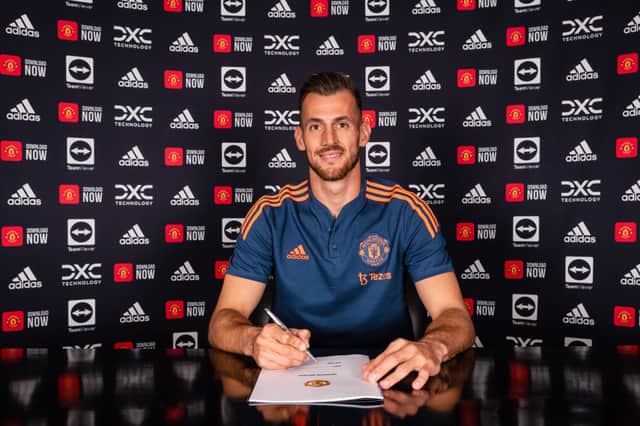 Martin Dubravka has joined Manchester United on a season-long loan deal. (Photo by Manchester United/Manchester United via Getty Images)