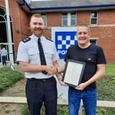 Daniel Wadcock helped officers bring a man to safety