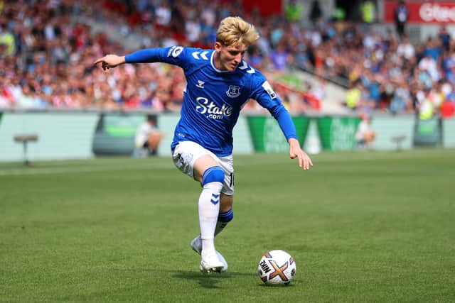 Everton forward Anthony Gordon. Picture: Marc Atkins/Getty Images