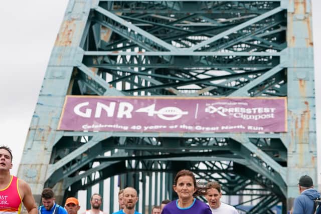Runners over the Tyne Bridge during the Great North Run (Image: Getty Images)