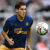 Newcastle player Santiago Munoz in action during the pre season friendly match against Athletic Bilbao at St James’ Park (Photo by Stu Forster/Getty Images)