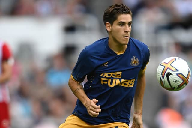 Newcastle player Santiago Munoz in action during the pre season friendly match against Athletic Bilbao at St James’ Park (Photo by Stu Forster/Getty Images)