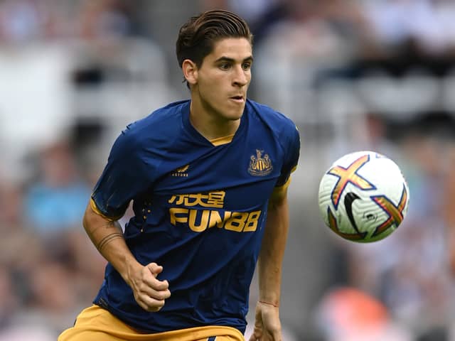 Newcastle player Santiago Munoz in action during the pre season friendly match against Athletic Bilbao at St James’ Park (Photo by Stu Forster/Getty Images)
