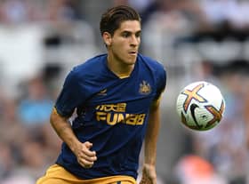 Newcastle player Santiago Munoz in action during the pre season friendly match against Athletic Bilbao at St James’ Park (Photo by Stu Forster/Getty Images)