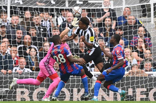 Joe Willock was pushed by Tyrick Mitchell in the match (Image: Getty Images)