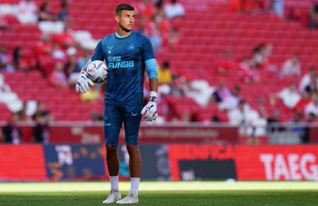 Newcastle United goalkeeper Karl Darlow. (Photo by Gualter Fatia/Getty Images)