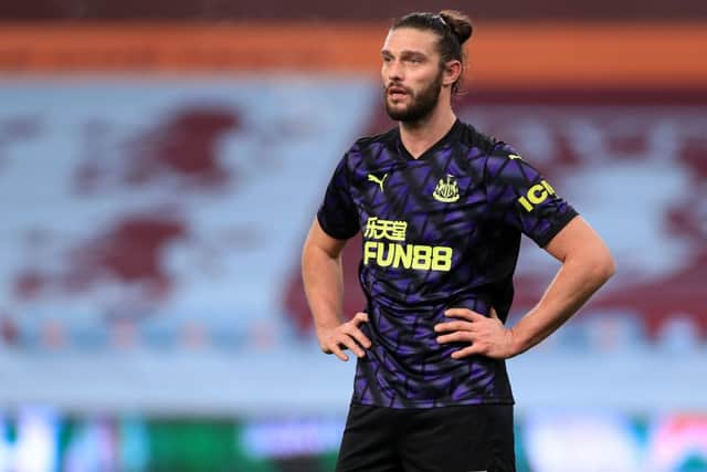 Former Newcastle United striker Andy Carroll. (Photo by MIKE EGERTON/POOL/AFP via Getty Images)