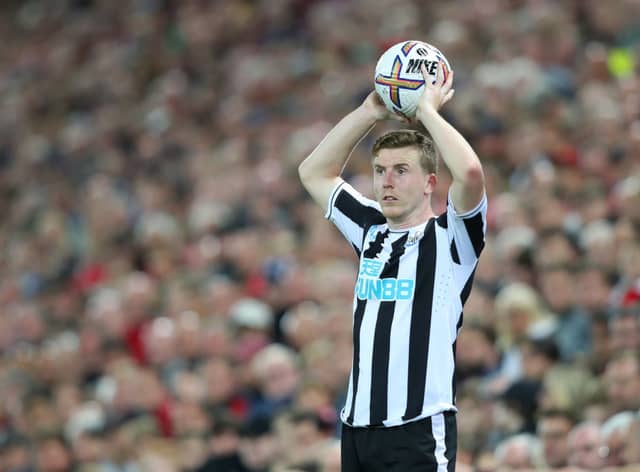 Newcastle United left-back Matt Targett.  (Photo by Alex Livesey/Getty Images)