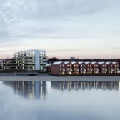The former dockyards on the banks of the River Tyne at Hebburn.