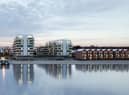 The former dockyards on the banks of the River Tyne at Hebburn.