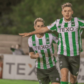 Blyth Spartans striker Lewis McNall (credit Paul Scott)