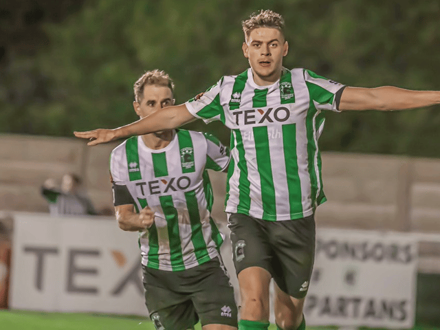 Blyth Spartans striker Lewis McNall (credit Paul Scott)