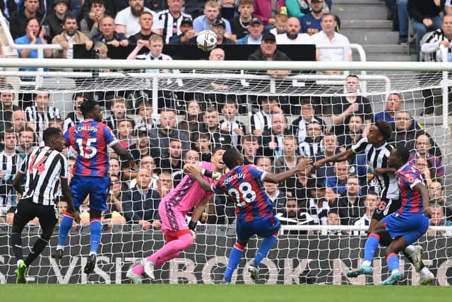 Newcastle United’s opener against Crystal Palace was wrongly ruled out.  (Photo by Stu Forster/Getty Images)
