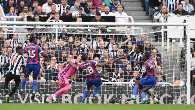 Newcastle United’s opener against Crystal Palace was wrongly ruled out.  (Photo by Stu Forster/Getty Images)