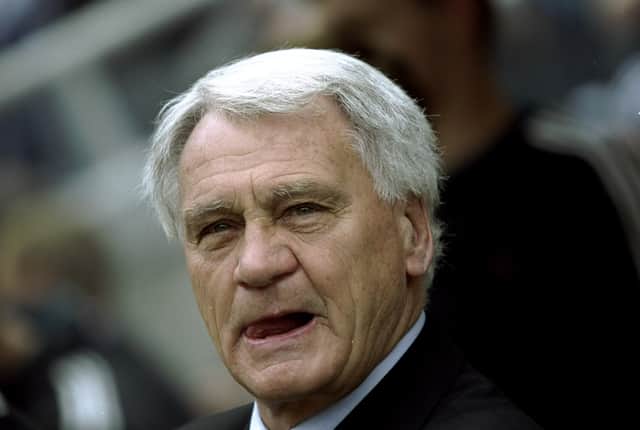 Bobby Robson, manager of Newcastle watches his team during the Newcastle United v Sheffield Wednesday (Photo: Clive Mason /Allsport)