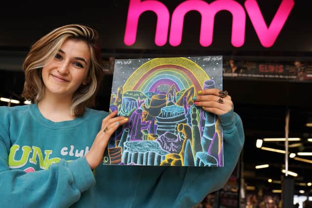 India Arkin appears at an hmv store in Newcastle as part of the launch of its new record label, 1921 Records