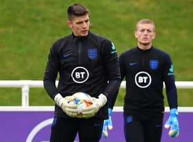 Newcastle United goalkeeper Nick Pope.  (Photo by PAUL ELLIS/AFP via Getty Images)