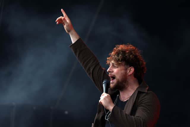 Tom Grennan performs on the main stage during the TRNSMT Festival in July 2022.