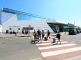 Passengers arrive at Newcastle International Airport 