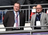 Former Newcastle United owner Mike Ashley and former managing director Lee Charnley. (Photo by Michael Regan/Getty Images)