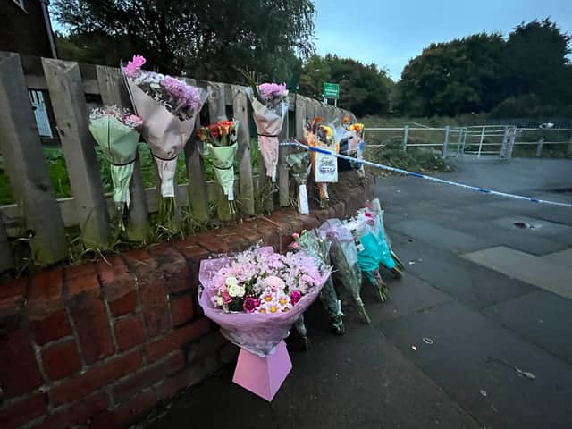 Tributes left to Tomasz on Tuesday night (Image: NewcastleWorld)