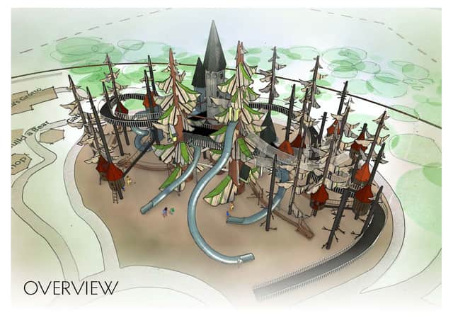 Aerial view of Lilidorei’s main play structure