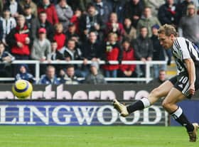 Bellamy scored 28 goals in 93 appearances for The Magpies (Image: Getty Images)