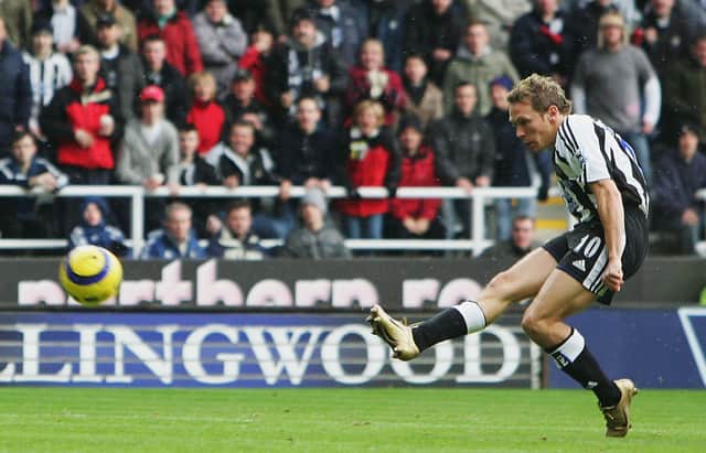Bellamy scored 28 goals in 93 appearances for The Magpies (Image: Getty Images)