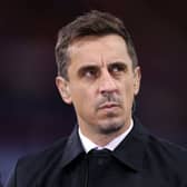 Former Manchester United defender and Sky Sports pundit Gary Neville. (Photo by Naomi Baker/Getty Images)