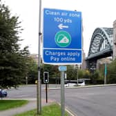 Signs have started to crop up around the entry points to the Newcastle and Gateshead Clean Air Zone
