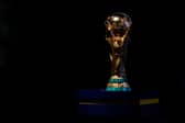 A replica of the FIFA World Cup Trophy is seen during a ceremony organised by Brazilian Football Confederation  (Photo by Buda Mendes/Getty Images)