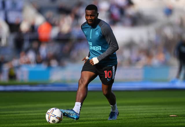 Newcastle United winger Allan Saint-Maximin. (Photo by Stu Forster/Getty Images)