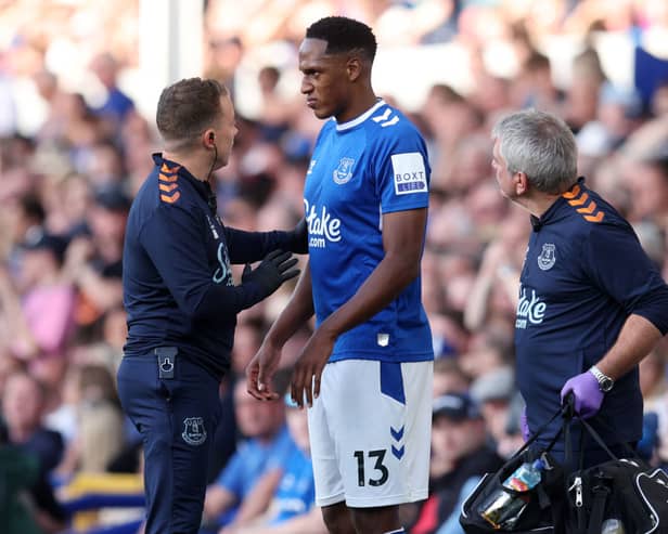 Everton defender Yerry Mina. (Photo by Catherine Ivill/Getty Images)