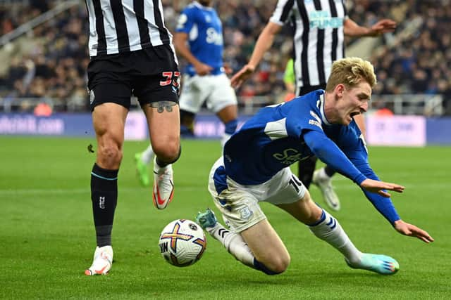 Everton winger Anthony Gordon. (Photo by Stu Forster/Getty Images)