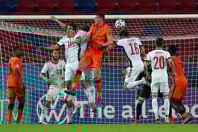 Sven Botman has been named in the Netherlands’ provisional squad for the World Cup Finals (Photo by FERENC ISZA/AFP via Getty Images)