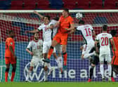 Sven Botman has been named in the Netherlands’ provisional squad for the World Cup Finals (Photo by FERENC ISZA/AFP via Getty Images)