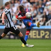 Crystal Palace star Wilfried Zaha shoots at goal in his side’s goalless draw at Newcastle United (Photo by Stu Forster/Getty Images)