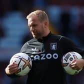 Aaron Danks looks on ahead of Aston Villa’s win against Brentford (Photo by Naomi Baker/Getty Images)
