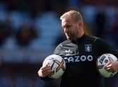Aaron Danks looks on ahead of Aston Villa’s win against Brentford (Photo by Naomi Baker/Getty Images)