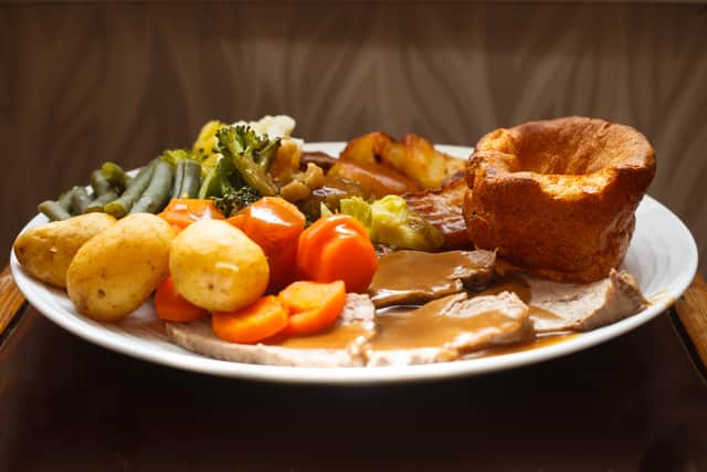 A traditional Sunday dinner is a firm favourite among Brits