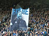 Newcastle fans show their appreciation for their head coach. 