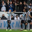 Newcastle United star Miguel Almiron.  (Photo by LINDSEY PARNABY/AFP via Getty Images)