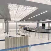 An image of how the security will look after the works (Image: Newcastle Airport)