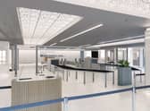 An image of how the security will look after the works (Image: Newcastle Airport)