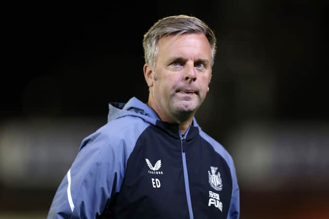 Newcastle United under-21s boss Elliott Dickman. (Photo by George Wood/Getty Images)