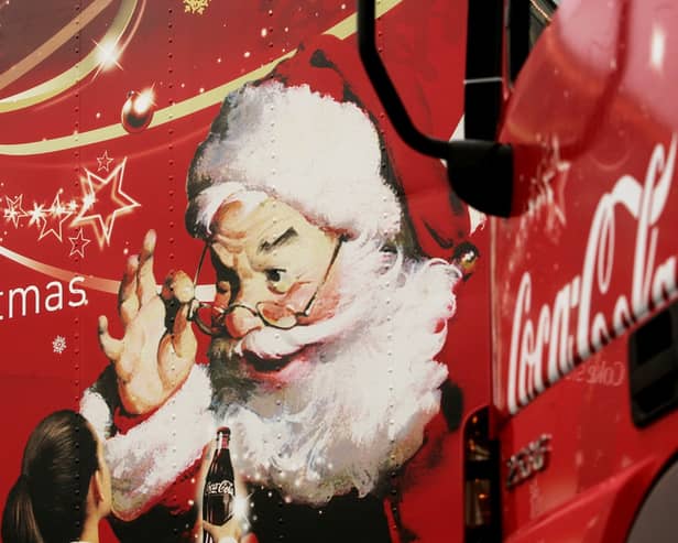 The Coca-Cola Christmas trucks in Brussels, Belgium (Pic: Getty Images)